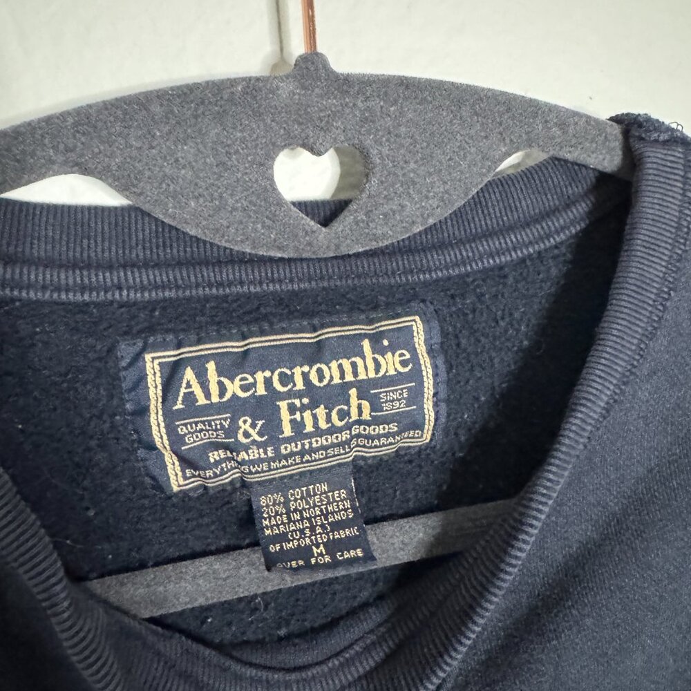 Vintage Abercrombie & Fitch Crewneck Navy Medium - Picture 3 of 4